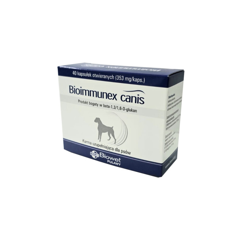 biowet bioimmunex canis 40 kaps na odporność dla psa