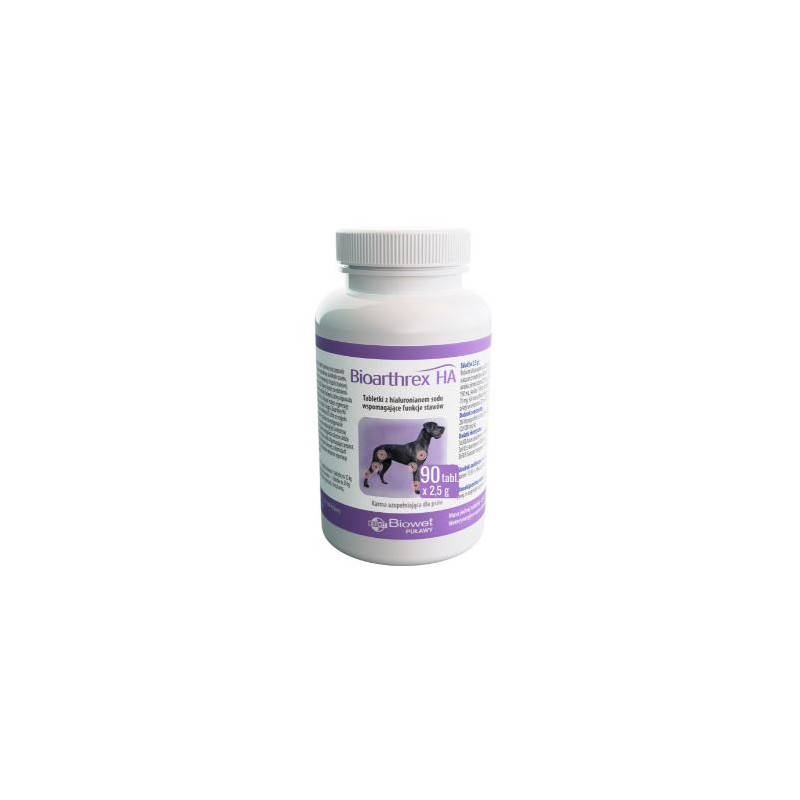 BIOWET Bioarthrex HA 90 tabletek , suplement na stawy dla psa