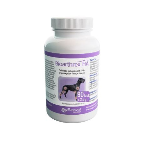 BIOWET Bioarthrex HA 90 tabletek , suplement na stawy dla psa