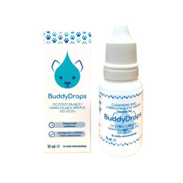 BIOWET Buddy drops krople 15ml oczyszczające nawilżające rople do oczu dla psa i kota