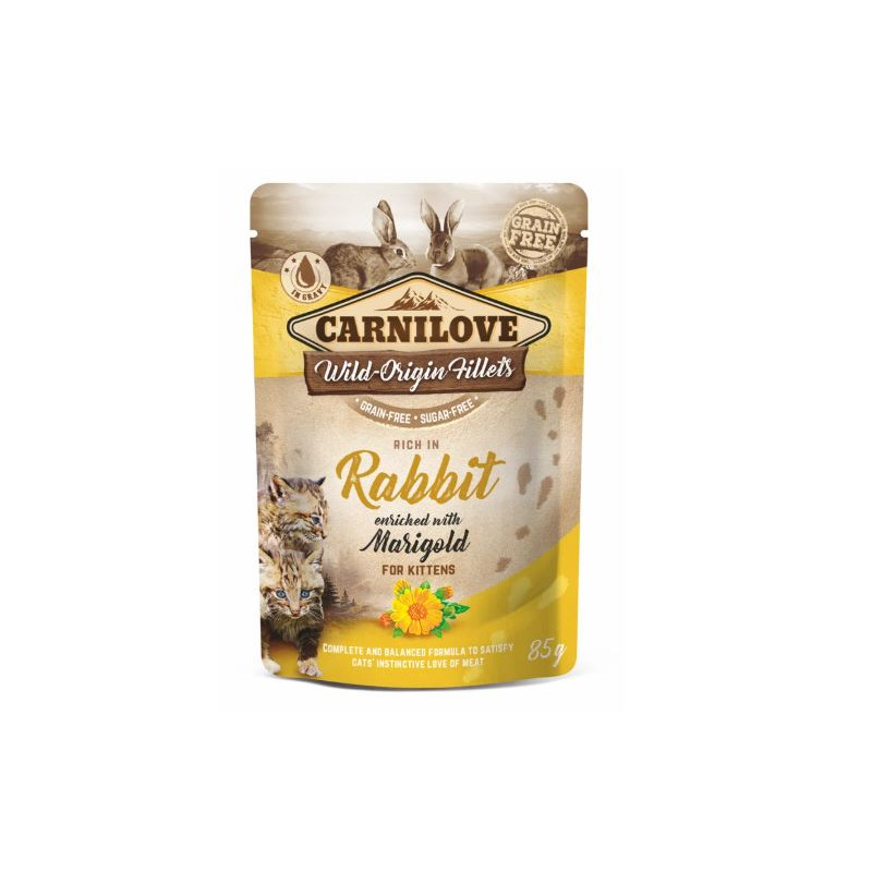Carnilove Cat Kitten Rabbit & Marigold 85g