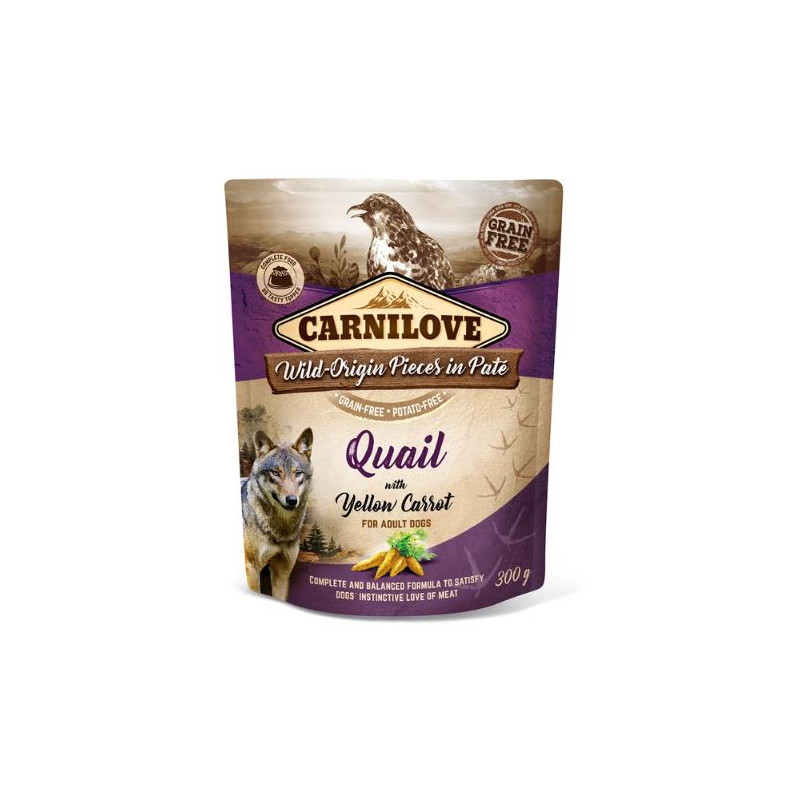 Carnilove Dog Adult Quail & Yellow Carrot 300g