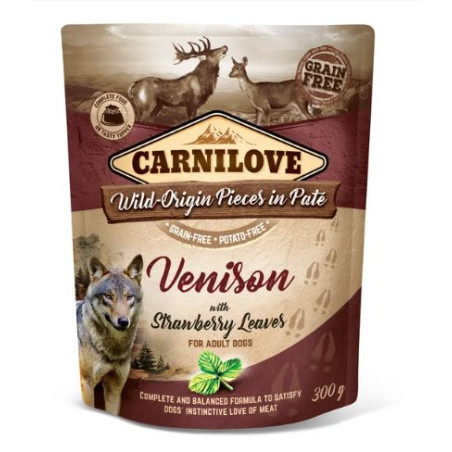 Carnilove Dog Adult Venison & Strawberry Leaves 300g