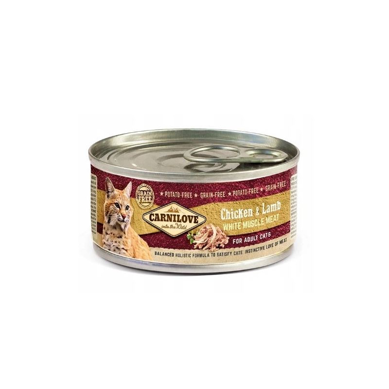 CARNILOVE CAT 100g PUSZKA ADULT CHICKEN&LAMB