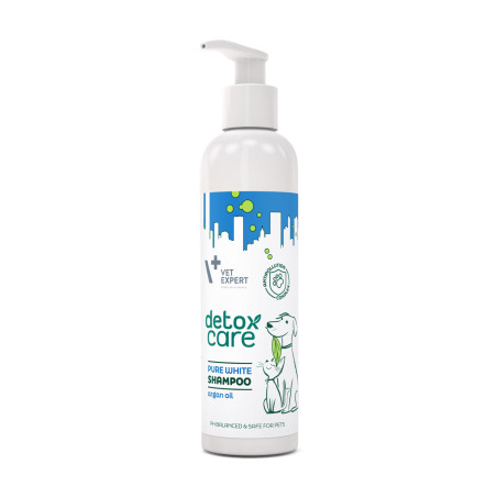 Vet Expert, Detox Care Pure White Shampoo - szampon dla psów i kotów z jasną sierścią 250 ml