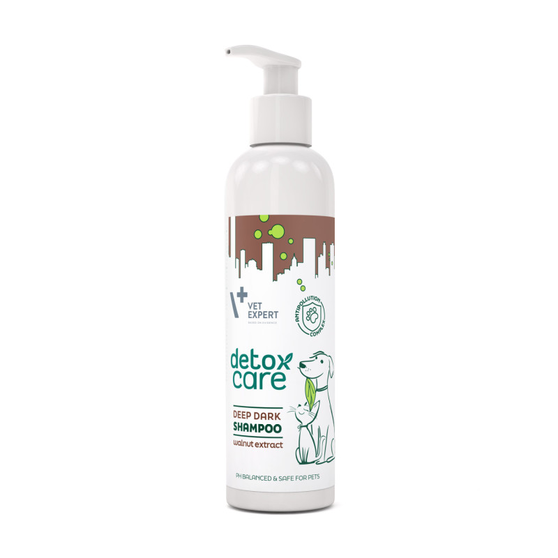 Vet Expert, Detox Care Deep Dark Shampoo - szampon dla psów i kotów o ciemnym i czarnym ubarwieniu sierści 250 ml
