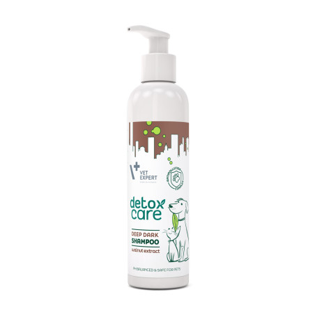 Vet Expert, Detox Care Deep Dark Shampoo - szampon dla psów i kotów o ciemnym i czarnym ubarwieniu sierści 250 ml