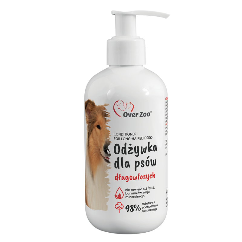 Over Zoo, Odżywka dla psów długowłosych, 240 ml