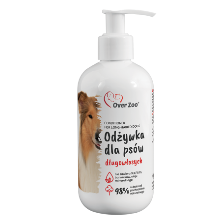 Over Zoo, Odżywka dla psów długowłosych, 240 ml