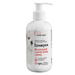 Over Zoo, Szampon dla szczeniąt o sierści białej i jasnej, 250 ml