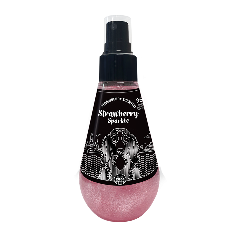Over Zoo, Strawberry Sparkle, mgiełka z brokatem dla zwierząt,  150 ml
