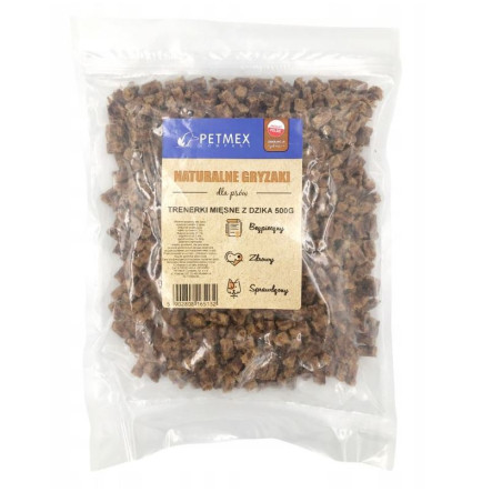 Petmex, trenerki mięsne z dzika, 500 g