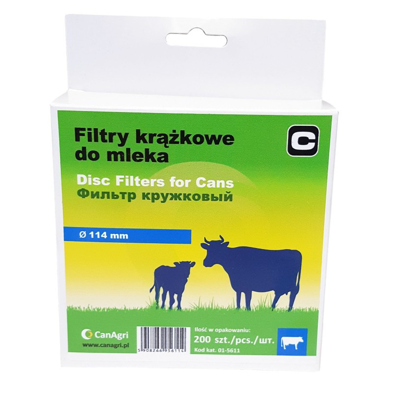 Can Agri, filtry krążkowe do mleka, 200szt, Ø 114 mm