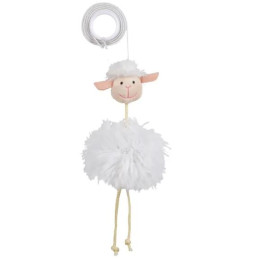 Trixie, Zabawka dla kota, owieczka na gumce, 20 cm