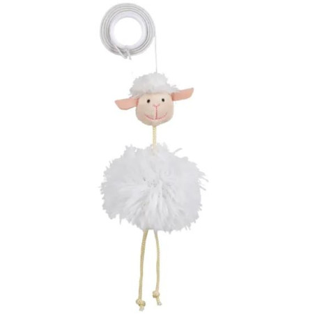 Trixie, Zabawka dla kota, owieczka na gumce, 20 cm
