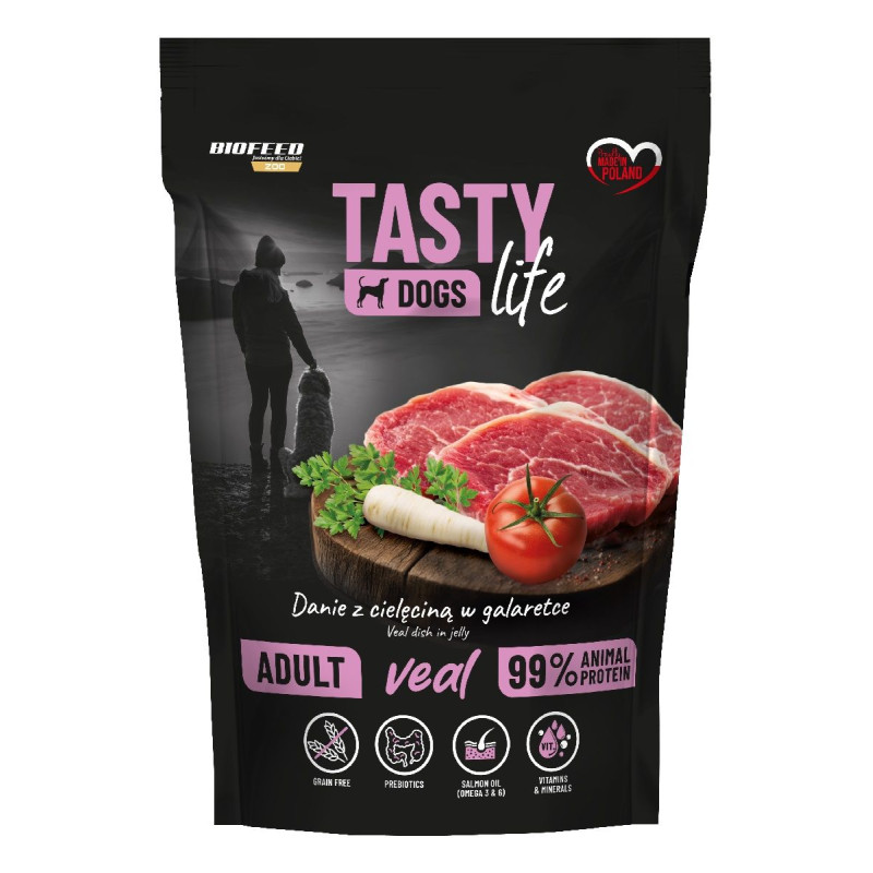 Biofeed, Tasty Dog Life Cielęcina, Saszetka, 500 g
