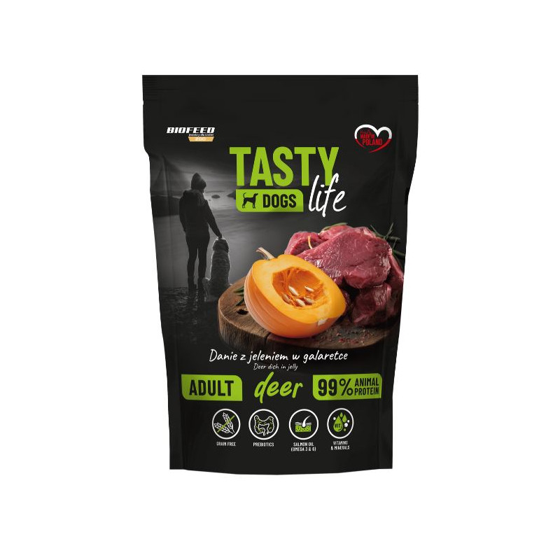 Biofeed, Tasty Dog Life Jeleń, Saszetka 500 g