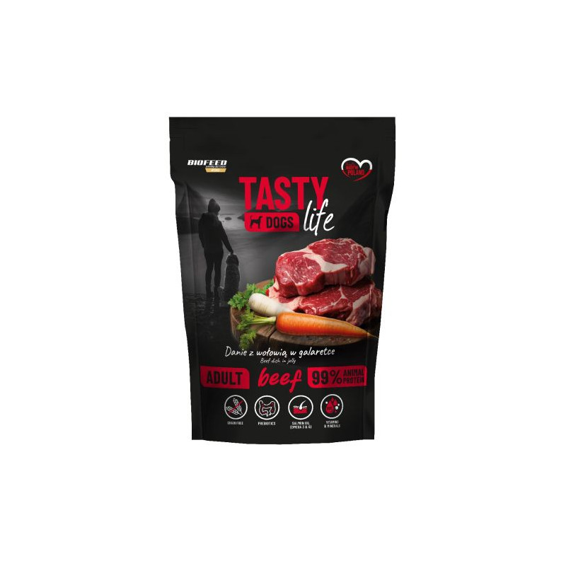 Biofeed, Tasty Dog Life Wołowina, Saszetka 500 g