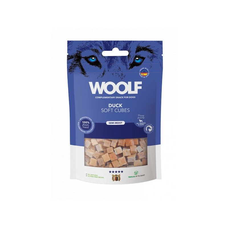 Woolf - Soft Cubes 100g - Duck Monoprotein - Delikatne kosteczki z kaczki