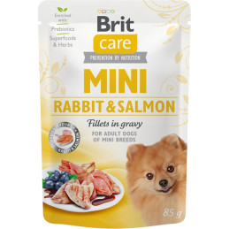 BRIT CARE MINI POUCH RABBIT&SALMON 85g