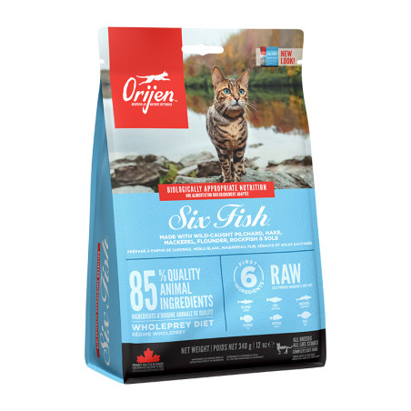Orijen, Six Fish, Cat, 340 g, sucha karma dla kotów