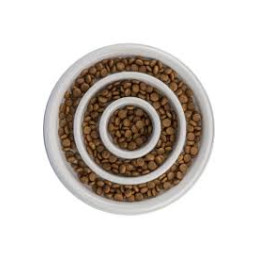 Slow Feeding, miska, dla psa/kota, szara , spowalniająca jedzenie , 23 cm