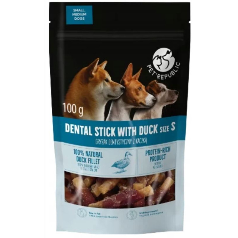 Pet Republic, gryzak dentystyczny z kaczką, S, 100 g