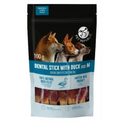 Pet Republic, Gryzak dentystyczny z kaczką, M, 100 g