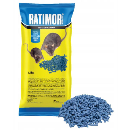 Ratimor Granulat Niebieski Bromadiolone 1,5 kg