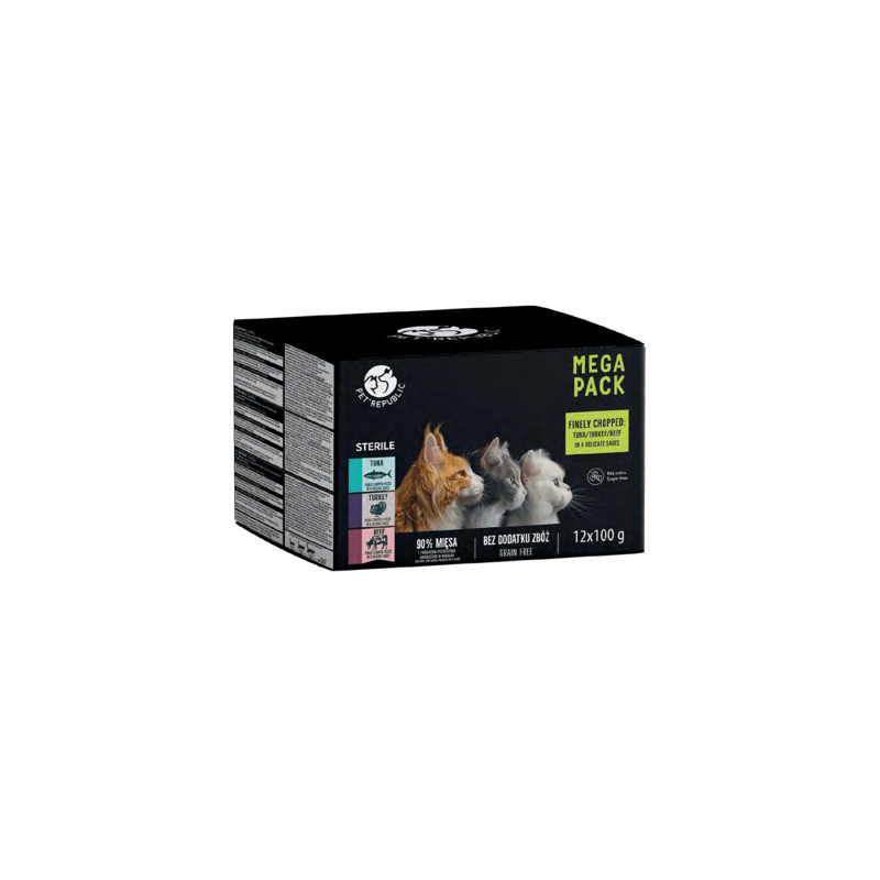 Pet Republic, saszetki dla kotów sterylizowanych, 12x100 g