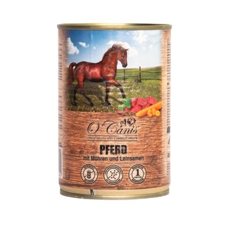 O'canis, konina z warzywami i siemieniem lnianym, 400g