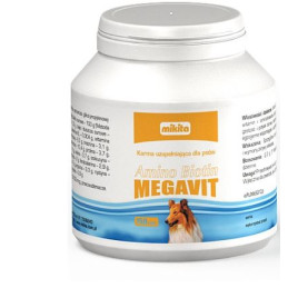 Mikita, Amino Biotin, Megavit, zdrowa skóra i sierść, 150 tabletek