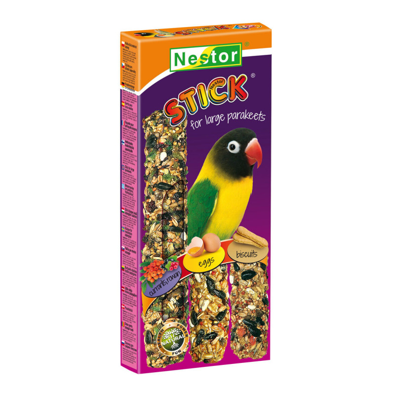 Nestor kolba dla średniej papugi 3w1 porzeczka jarzębina jajka