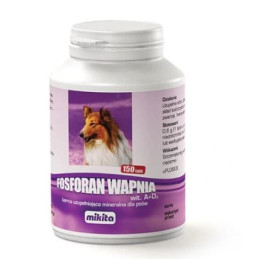 Mikita, Fosforan Wapnia, wit. A+D3, małe 150 tabl. dla szczeniąt, matek karmiących i ciężarnych,