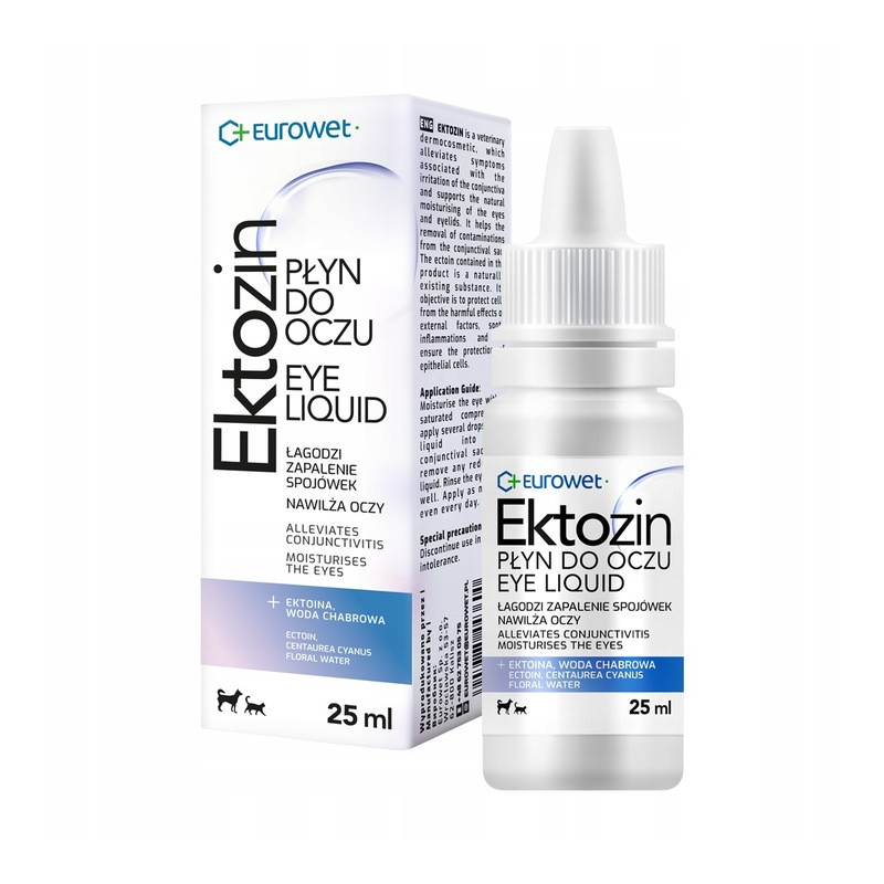 Eurowet, Ektozin, 25ml płyn do oczu i powiek dla psa/kota