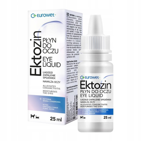 Eurowet, Ektozin, 25ml płyn do oczu i powiek dla psa/kota
