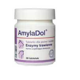 Dolfos, Amyladol, enzym trawienny, dla psów i kotów, 30 tabletek
