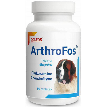 Dolfos, Arthrofos z glukozaminą i chondroityną, dla psów, 90 tabletek