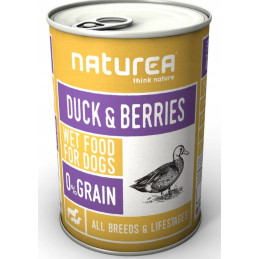 Naturea z kaczką i jagodami dla psów i szczeniąt, 400 g