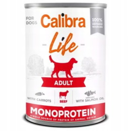 Calibra life, monobiałkowa, wołowina z marchewką, pies, puszka 400 g 126323