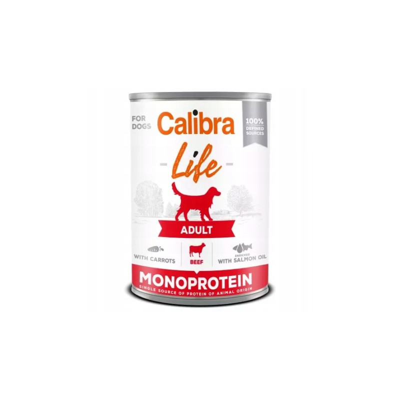 Calibra life, monobiałkowa, wołowina z marchewką, pies, puszka 400 g 126323
