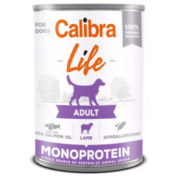 Calibra life, monobiałkowa, jagnięcina z ryżem, pies, puszka 400 g