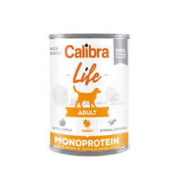 Calibra life, monobiałkowa, indyk z jabłkiem, pies, puszka 400 g
