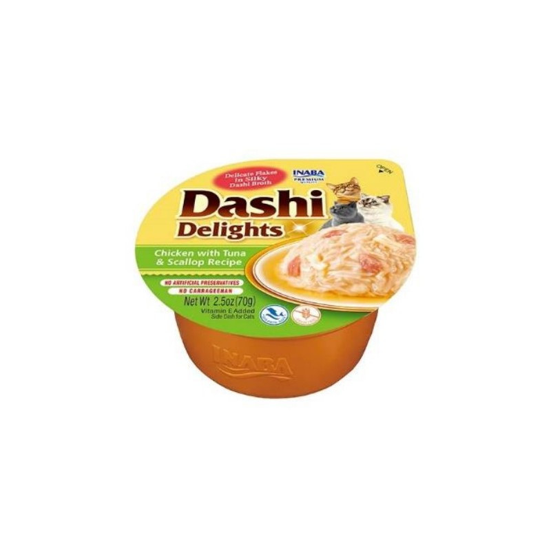 INABA CAT Dashi Delights Chicken Tuna and Scallop 70g