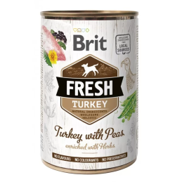 BRIT FRESH Turkey & Peas 400g indyk i groszek mokra karma dla psa