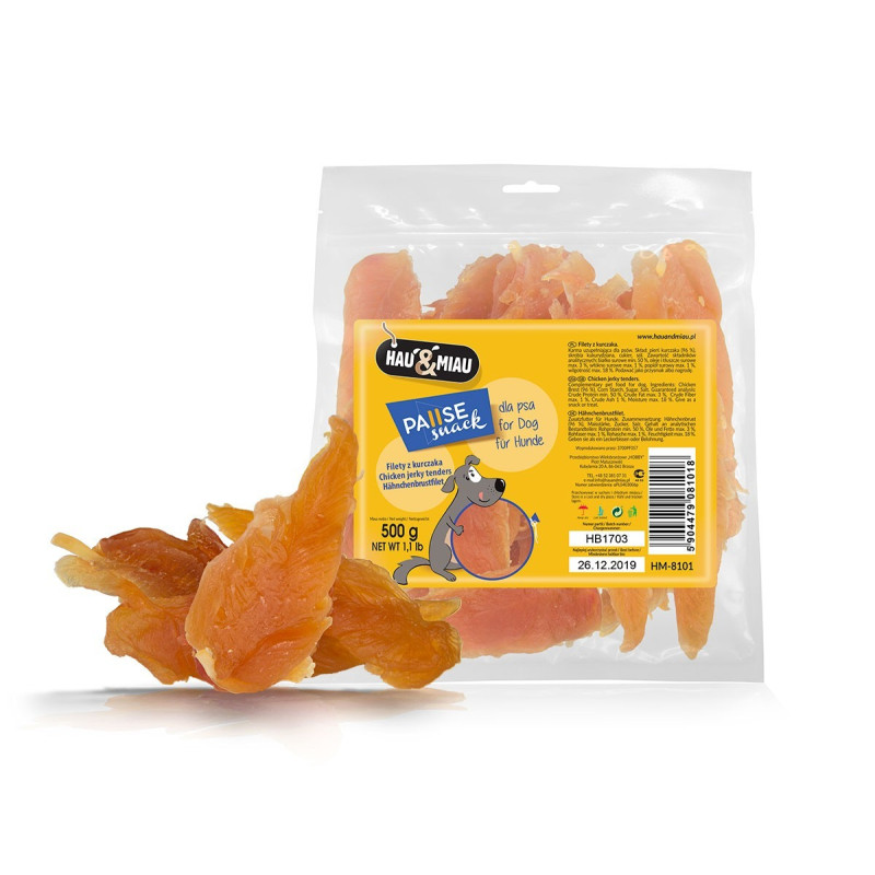 Hau&Miau, Pause snack, przysmak filety z kurczaka, 500 g