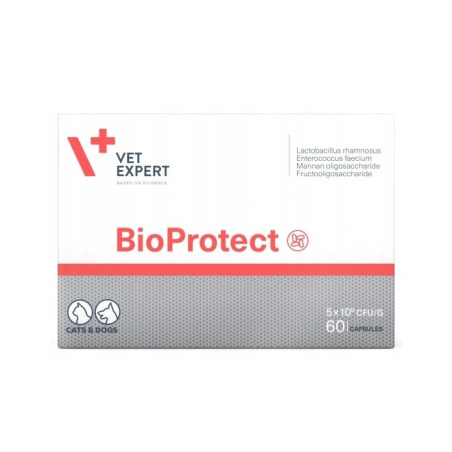 Vetexpert, Bioprotect, probiotyk dla psów i kotów, 60 tabletek