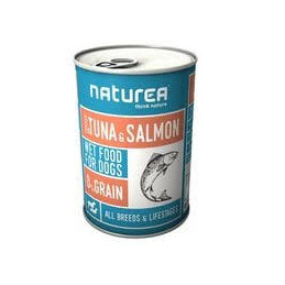 Naturea kurczak z tuńczykiem i łososiem, dla psów i szczeniąt, 400 g