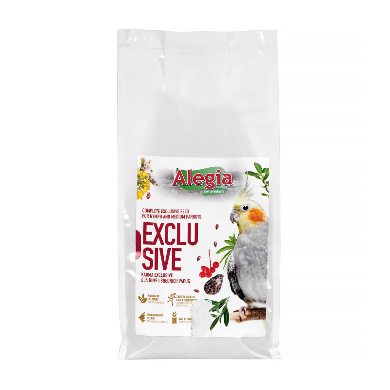 Alegia Exclusive, nimfa i średie papugi, 1kg