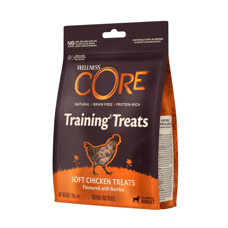 CORE Training Treats, przysmak, dla psów dorosłych, kurczak i jagody, 170g
